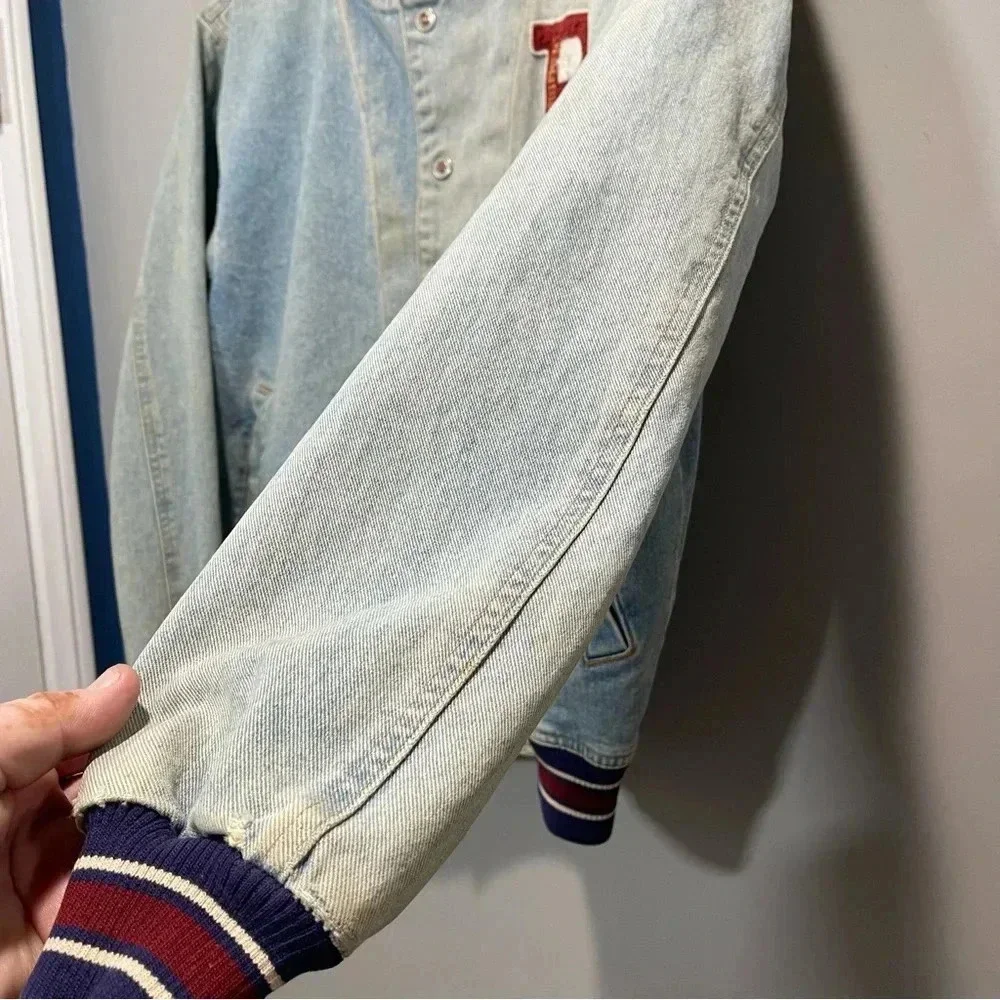 Vintage U.M. B-54 Equipment VTG Men's Denim Varsity Jacket Size Medium - Picture 5 of 16